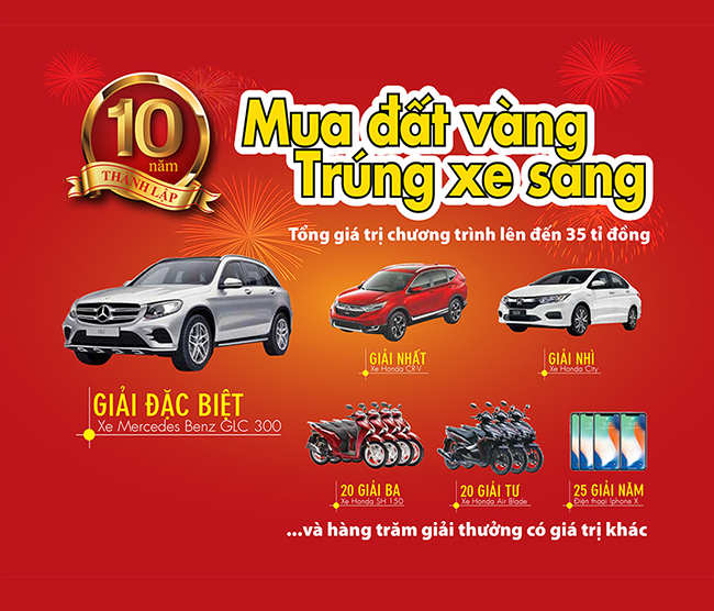 MUA ĐẤT VÀNG - TRÚNG XE SANG