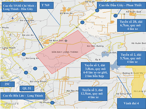 Sớm công bố quy hoạch đường vào sân bay Long Thành